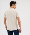 Polo manches courtes à rayures texturées homme